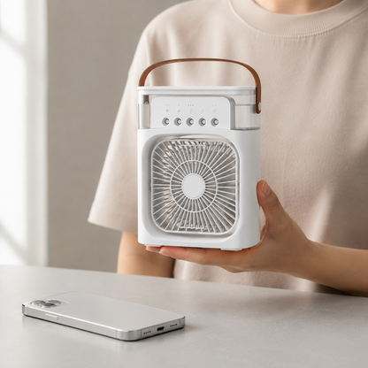 Klimzo  Mini rafraîchisseur d'air 3 en 1 | Ventilateur & brumisateur