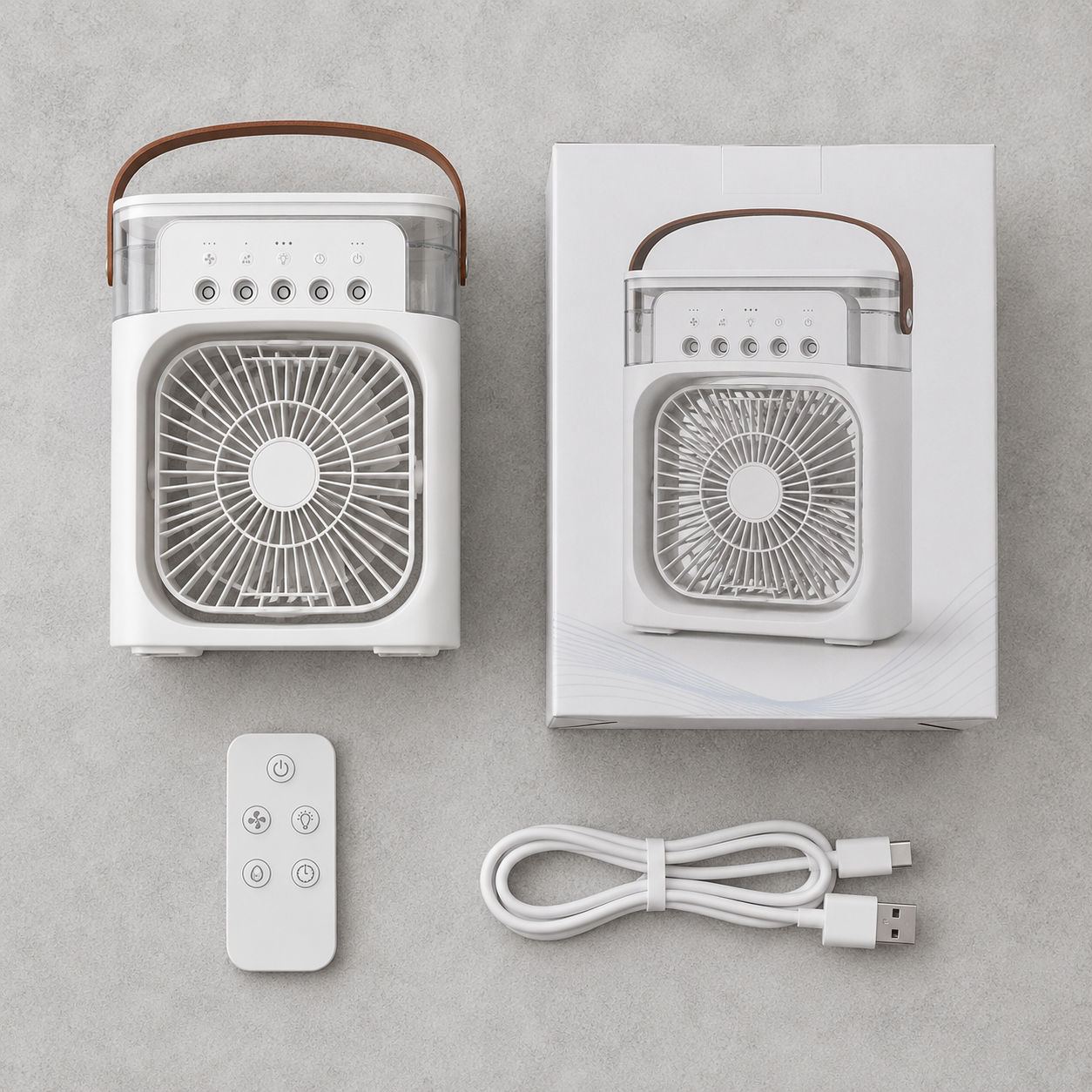 Klimzo  Mini rafraîchisseur d'air 3 en 1 | Ventilateur & brumisateur