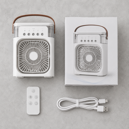 Klimzo  Mini rafraîchisseur d'air 3 en 1 | Ventilateur & brumisateur