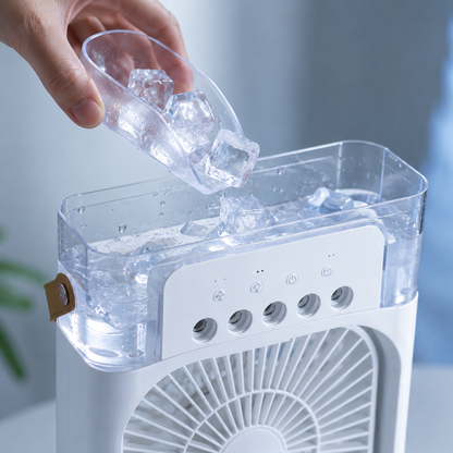 Klimzo  Mini rafraîchisseur d'air 3 en 1 | Ventilateur & brumisateur